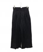 foufouフーフー）の古着「fancy tweed wide pants」｜ネイビー