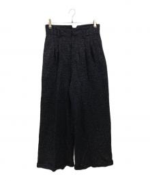 foufou（フーフー ザドレス）の古着「fancy tweed wide pants」｜ネイビー