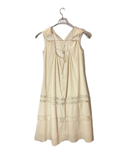 Ameri（アメリ）Ameri (アメリ) LACE DOCKING LACE UP DRESS/02210561420/アメリ アイボリー サイズ:Mの古着・服飾アイテム