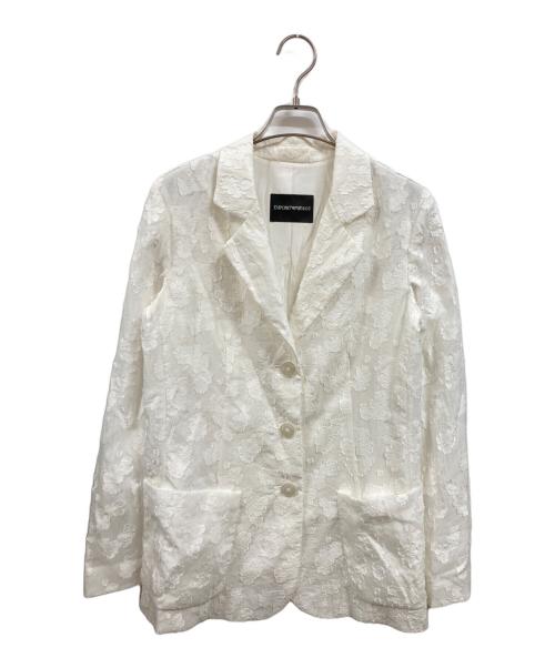 EMPORIO ARMANI（エンポリオアルマーニ）EMPORIO ARMANI (エンポリオアルマーニ) テーラードジャケット/エンポリオアルマーニ/WNG40T W9918 ホワイト サイズ:42/Sの古着・服飾アイテム