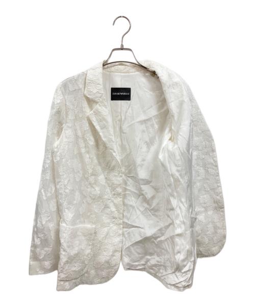 EMPORIO ARMANI（エンポリオアルマーニ）EMPORIO ARMANI (エンポリオアルマーニ) テーラードジャケット/エンポリオアルマーニ/WNG40T W9918 ホワイト サイズ:42/Sの古着・服飾アイテム