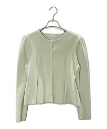 CELFORD（セルフォード）の古着「ペプラムニットカーディガン/セルフォード/CWNT191068」｜グリーン