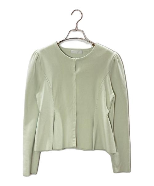 CELFORD（セルフォード）CELFORD (セルフォード) ペプラムニットカーディガン/セルフォード/CWNT191068 グリーン サイズ:38の古着・服飾アイテム