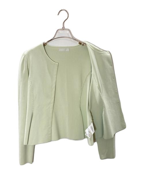 CELFORD（セルフォード）CELFORD (セルフォード) ペプラムニットカーディガン/セルフォード/CWNT191068 グリーン サイズ:38の古着・服飾アイテム