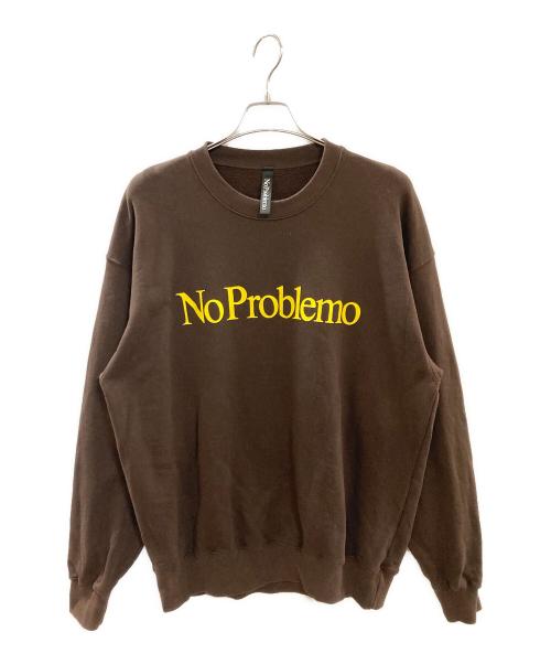 No Problemo（ノープロブレモ）No Problemo (ノープロブレモ) SWEAT SHIRT/ノープロブレモ/1212-343-8531 ブラウン サイズ:Lの古着・服飾アイテム
