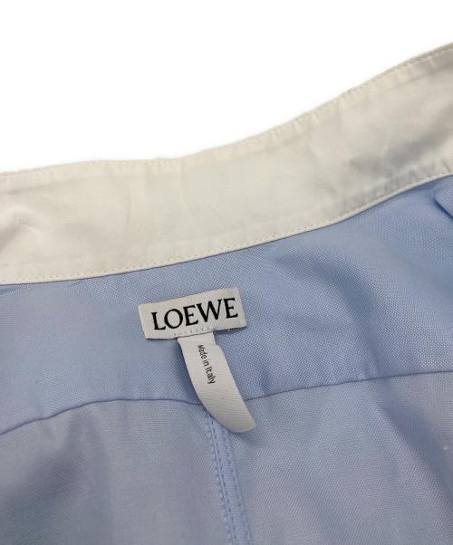 LOEWE（ロエベ）LOEWE (ロエベ) フロントタイアシンメトリークレリックシャツワンピース/ロエベ/S2176101FA ブルー サイズ:Sの古着・服飾アイテム