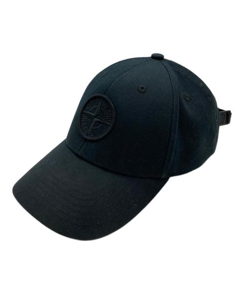 STONE ISLAND（ストーンアイランド）STONE ISLAND (ストーンアイランド) Logo cotton baseball capK1S159100996S0065/ストーンアイランド ブラックの古着・服飾アイテム