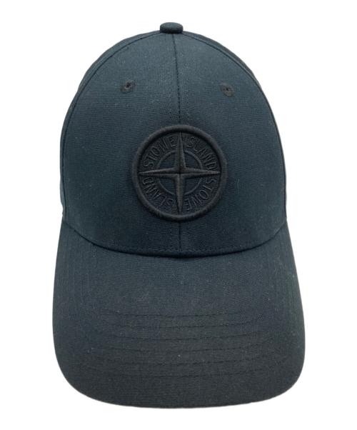 STONE ISLAND（ストーンアイランド）STONE ISLAND (ストーンアイランド) Logo cotton baseball capK1S159100996S0065/ストーンアイランド ブラックの古着・服飾アイテム