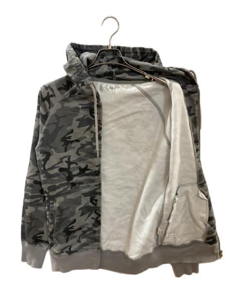 AKM（エーケーエム）AKM (エーケーエム) 明細ダブルジップパーカー/エーケーエム/Y2K グレー サイズ:Mの古着・服飾アイテム