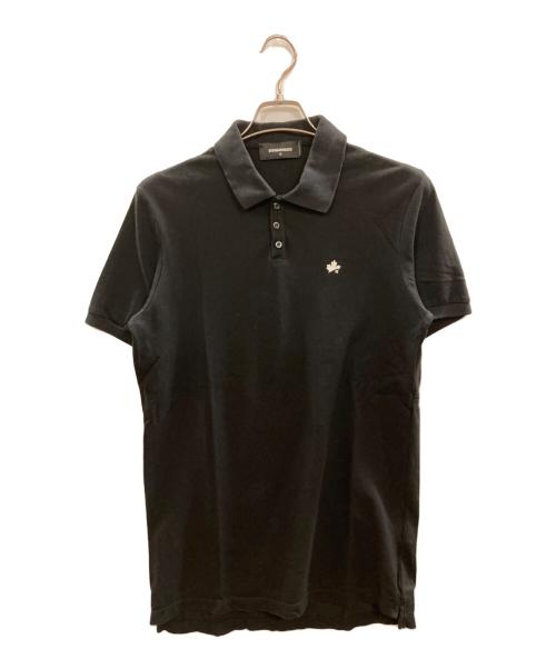 DSQUARED2（ディースクエアード）DSQUARED2 (ディースクエアード) ポロシャツ/ディースクエアード/S74GL0049 S22743 ブラック サイズ:Sの古着・服飾アイテム