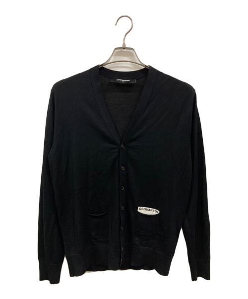 DSQUARED2（ディースクエアード）DSQUARED2 (ディースクエアード) Vネックウールニットカーディガン ブラック サイズ:XSの古着・服飾アイテム