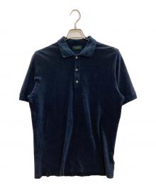 Zanone（ザノーネ）の古着「パイル地ポロシャツ/ザノーネ」｜ネイビー