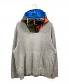 kolor/BEACONカラービーコン）の古着「SWITCHING HOOD SWEAT PARKA/カラービーコン/20SBM-T06233」｜グレー×カーキ