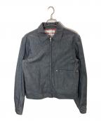COMME des GARCONS SHIRTコムデギャルソンシャツ）の古着「家紋裏地デニムブルゾン/コムデギャルソンシャツ/W11004」｜インディゴ