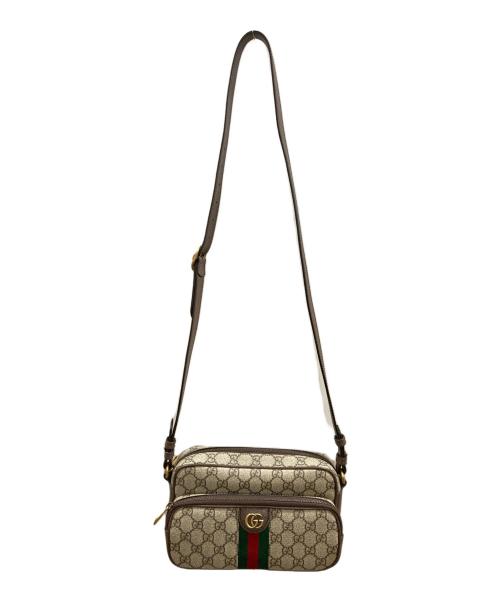 GUCCI（グッチ）GUCCI (グッチ) GGスプリーム ボディバッグ/グッチ/723312/シェリーライン/520981 ブラウンの古着・服飾アイテム
