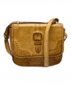 MIHARA YASUHIROミハラヤスヒロ）の古着「炙り出しレザーショルダーバッグ/ミハラヤスヒロ」｜ブラウン