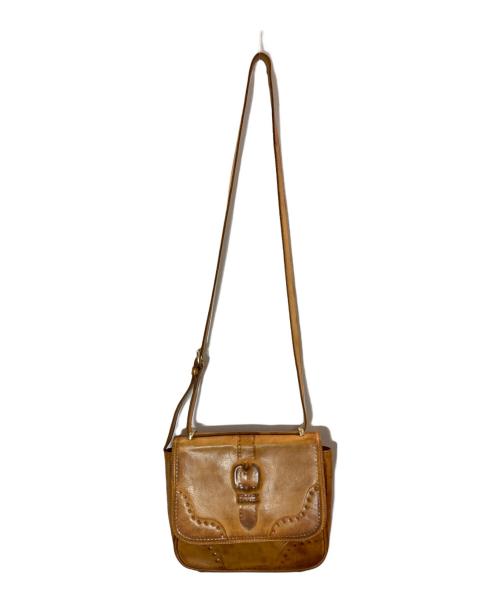 MIHARA YASUHIRO（ミハラヤスヒロ）MIHARA YASUHIRO (ミハラヤスヒロ) 炙り出しレザーショルダーバッグ/ミハラヤスヒロ ブラウンの古着・服飾アイテム