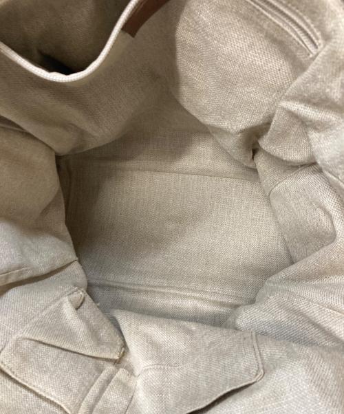 GUCCI（グッチ）GUCCI (グッチ) GGシマトートバッグ/グッチ/162429/204991 アイボリー×ブラウンの古着・服飾アイテム