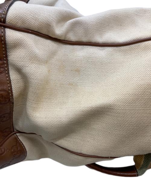 GUCCI（グッチ）GUCCI (グッチ) GGシマトートバッグ/グッチ/162429/204991 アイボリー×ブラウンの古着・服飾アイテム