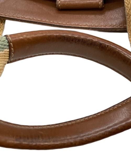 GUCCI（グッチ）GUCCI (グッチ) GGシマトートバッグ/グッチ/162429/204991 アイボリー×ブラウンの古着・服飾アイテム