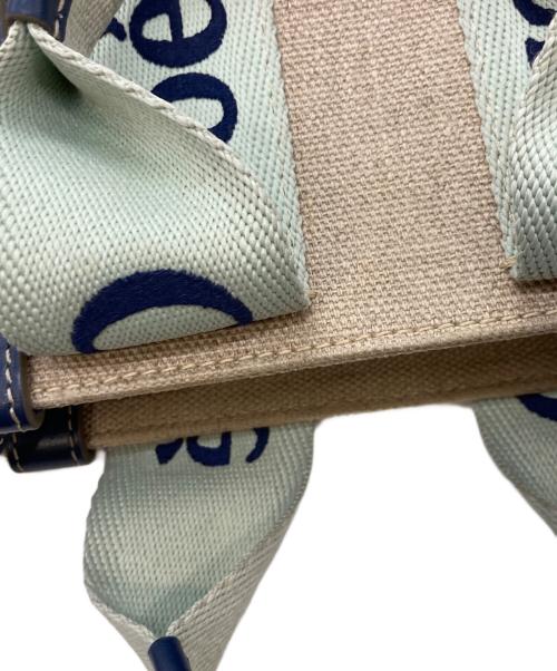 Chloe（クロエ）Chloe (クロエ) WOODY スモールトートバッグ/クロエ/03 23 70 65 アイボリー×ブルーの古着・服飾アイテム