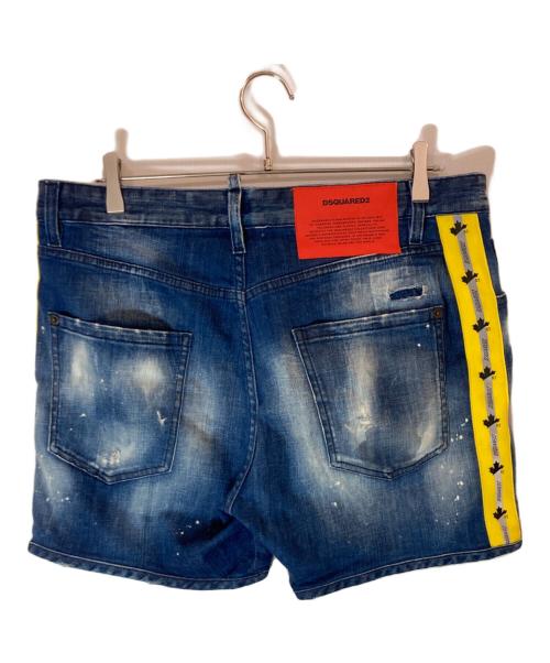 DSQUARED2（ディースクエアード）DSQUARED2 (ディースクエアード) ダメージデニムハーフパンツ/ディースクエアード/S74MU0659 ブルー サイズ:LLの古着・服飾アイテム