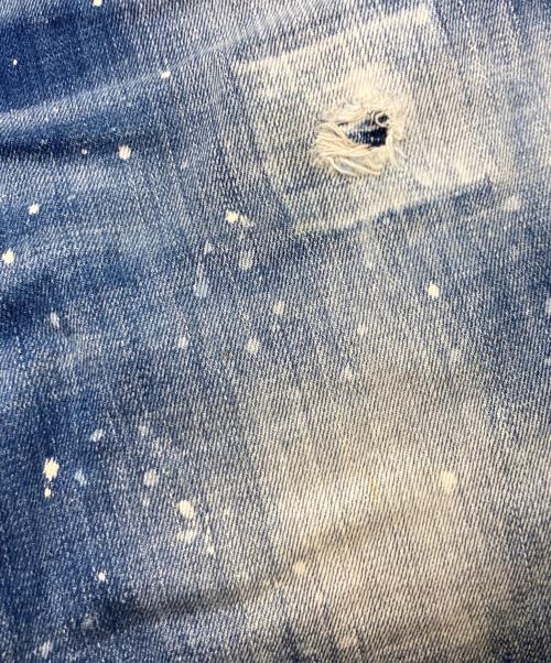 DSQUARED2（ディースクエアード）DSQUARED2 (ディースクエアード) ダメージデニムハーフパンツ/ディースクエアード/S74MU0659 ブルー サイズ:LLの古着・服飾アイテム