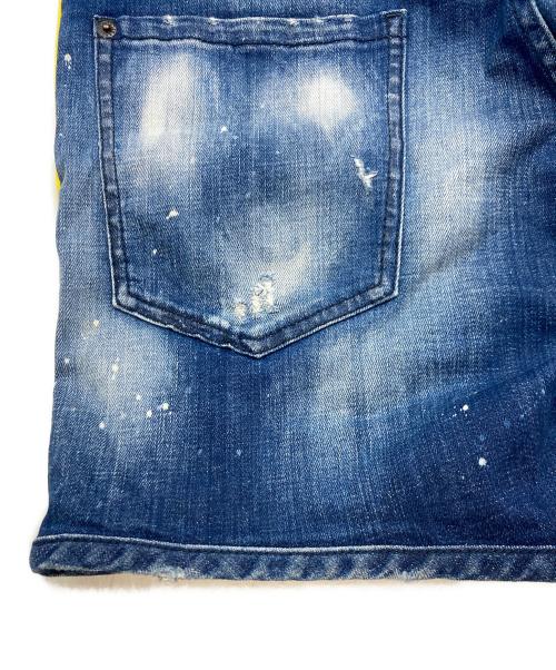 DSQUARED2（ディースクエアード）DSQUARED2 (ディースクエアード) ダメージデニムハーフパンツ/ディースクエアード/S74MU0659 ブルー サイズ:LLの古着・服飾アイテム