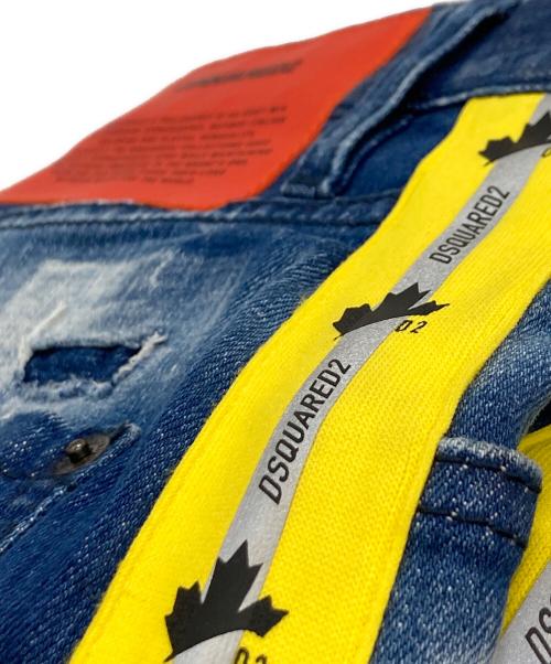 DSQUARED2（ディースクエアード）DSQUARED2 (ディースクエアード) ダメージデニムハーフパンツ/ディースクエアード/S74MU0659 ブルー サイズ:LLの古着・服飾アイテム