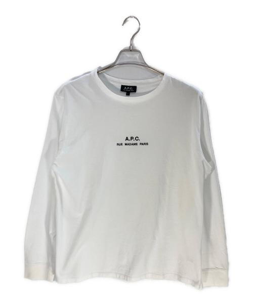 A.P.C.（アーペーセー）A.P.C. (アーペーセー) 長袖Tシャツ ホワイト サイズ:Ⅼの古着・服飾アイテム