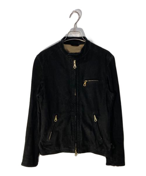 Cinquanta（チンクワンタ）Cinquanta (チンクワンタ) ゴールドジップゴートスウェードブルゾン/チンクワンタ/H-502 2101 ブラック サイズ:Sの古着・服飾アイテム