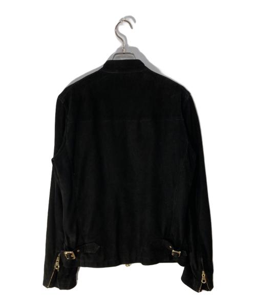 Cinquanta（チンクワンタ）Cinquanta (チンクワンタ) ゴールドジップゴートスウェードブルゾン/チンクワンタ/H-502 2101 ブラック サイズ:Sの古着・服飾アイテム