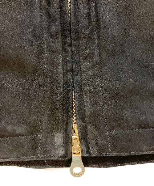 Cinquanta（チンクワンタ）Cinquanta (チンクワンタ) ゴールドジップゴートスウェードブルゾン/チンクワンタ/H-502 2101 ブラック サイズ:Sの古着・服飾アイテム