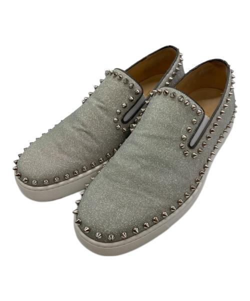 Christian Louboutin（クリスチャン・ルブタン）Christian Louboutin (クリスチャン・ルブタン) スリッポン/クリスチャン・ルブタン シルバー サイズ:43 1/2の古着・服飾アイテム