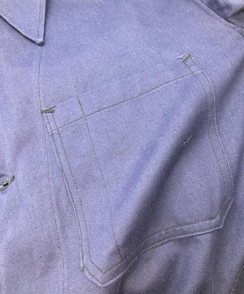 DEBOSQUE PAUWELS MERVILLE（デボスク ポーウェル メルヴィル）DEBOSQUE PAUWELS MERVILLE (デボスク ポーウェル メルヴィル) ミリタリーショップコート/フランス軍/デボスクポーウェルメルヴィル　フランス軍 ブルー サイズ:116/120の古着・服飾アイテム