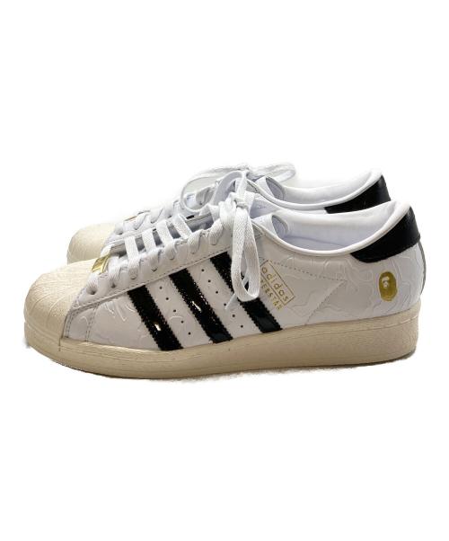 adidas（アディダス）adidas (アディダス) A BATHING APE (ア ベイシング エイプ) SSTR V BAPE/アディダス/ア ベイシング エイプ/JR2701/	SUPER STAR ホワイト サイズ:28cmの古着・服飾アイテム