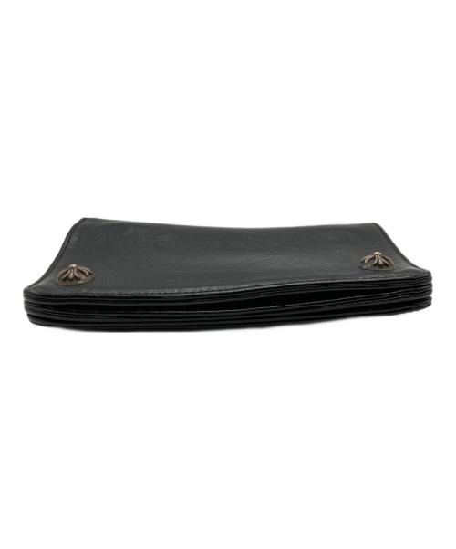 CHROME HEARTS（クロムハーツ）CHROME HEARTS (クロムハーツ) 2ジップクロスボールボタンレザートラッカーウォレット/クロムハーツ ブラックの古着・服飾アイテム