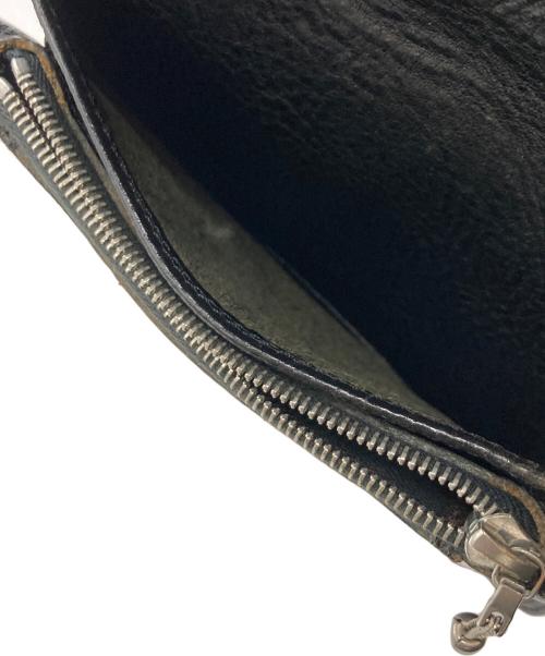 CHROME HEARTS（クロムハーツ）CHROME HEARTS (クロムハーツ) 2ジップクロスボールボタンレザートラッカーウォレット/クロムハーツ ブラックの古着・服飾アイテム