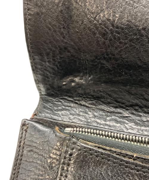 CHROME HEARTS（クロムハーツ）CHROME HEARTS (クロムハーツ) 2ジップクロスボールボタンレザートラッカーウォレット/クロムハーツ ブラックの古着・服飾アイテム