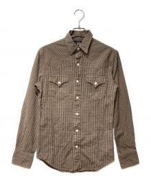 RRL（ダブルアールエル）の古着「ウエスタンチェックシャツ」｜ベージュ