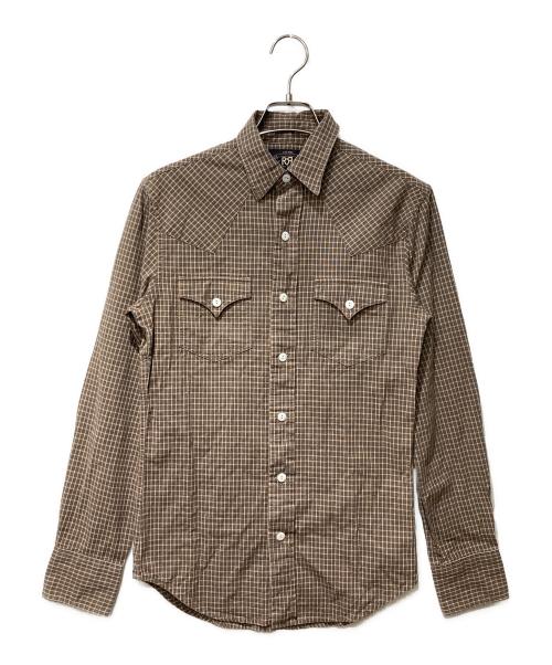 RRL（ダブルアールエル）RRL (ダブルアールエル) ウエスタンチェックシャツ ベージュ サイズ:XSの古着・服飾アイテム