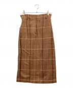 Acne studiosアクネ ストゥディオス）の古着「チェックスカート」｜ブラウン