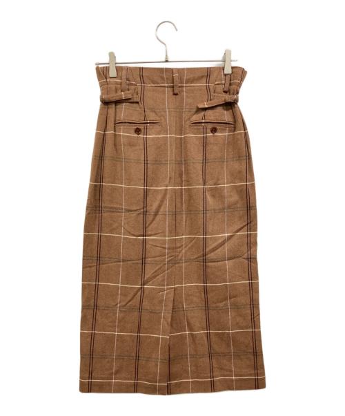 Acne studios（アクネ ストゥディオス）Acne studios (アクネ ストゥディオス) チェックスカート ブラウン サイズ:34の古着・服飾アイテム