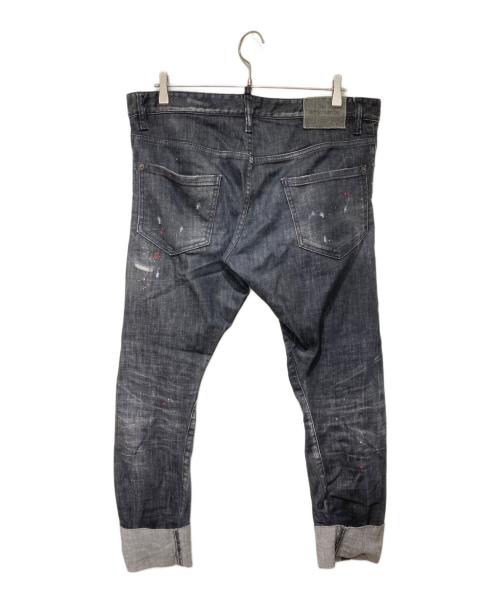 DSQUARED2（ディースクエアード）DSQUARED2 (ディースクエアード) ダメージ加工スキニーデニムパンツ/ディースクエアード/S71LB1086 S30357 ブラック サイズ:50の古着・服飾アイテム