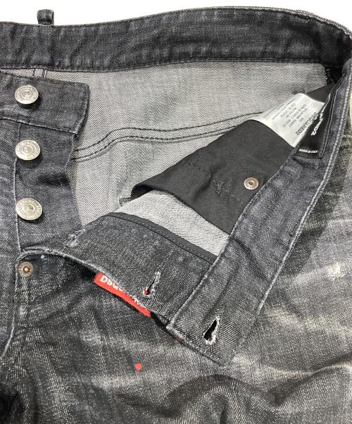 DSQUARED2（ディースクエアード）DSQUARED2 (ディースクエアード) ダメージ加工スキニーデニムパンツ/ディースクエアード/S71LB1086 S30357 ブラック サイズ:50の古着・服飾アイテム