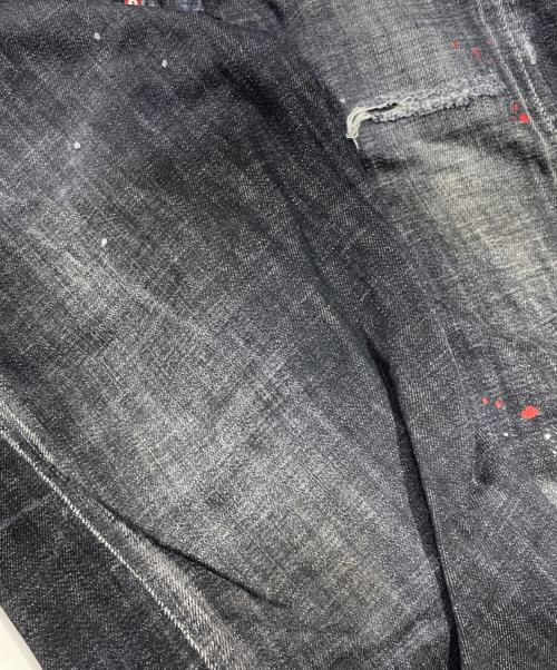 DSQUARED2（ディースクエアード）DSQUARED2 (ディースクエアード) ダメージ加工スキニーデニムパンツ/ディースクエアード/S71LB1086 S30357 ブラック サイズ:50の古着・服飾アイテム