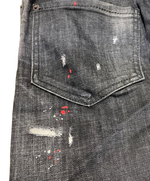 DSQUARED2（ディースクエアード）DSQUARED2 (ディースクエアード) ダメージ加工スキニーデニムパンツ/ディースクエアード/S71LB1086 S30357 ブラック サイズ:50の古着・服飾アイテム