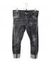 DSQUARED2（ディースクエアード）の古着「ダメージ加工スキニーデニムパンツ/ディースクエアード/S71LB1086 S30357」｜ブラック
