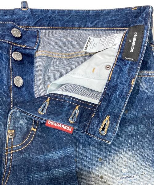 DSQUARED2（ディースクエアード）DSQUARED2 (ディースクエアード) ダメージ加工スキニーデニムパンツ/ディースクエアード/S47LB0008 S30309 インディゴ サイズ:50の古着・服飾アイテム