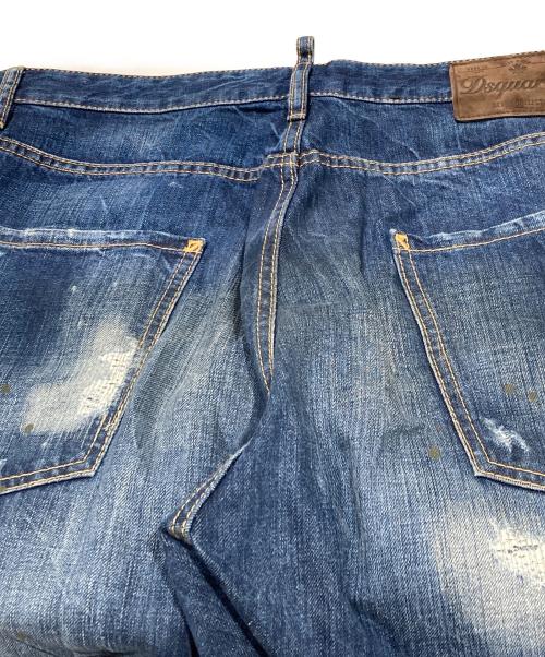 DSQUARED2（ディースクエアード）DSQUARED2 (ディースクエアード) ダメージ加工スキニーデニムパンツ/ディースクエアード/S47LB0008 S30309 インディゴ サイズ:50の古着・服飾アイテム